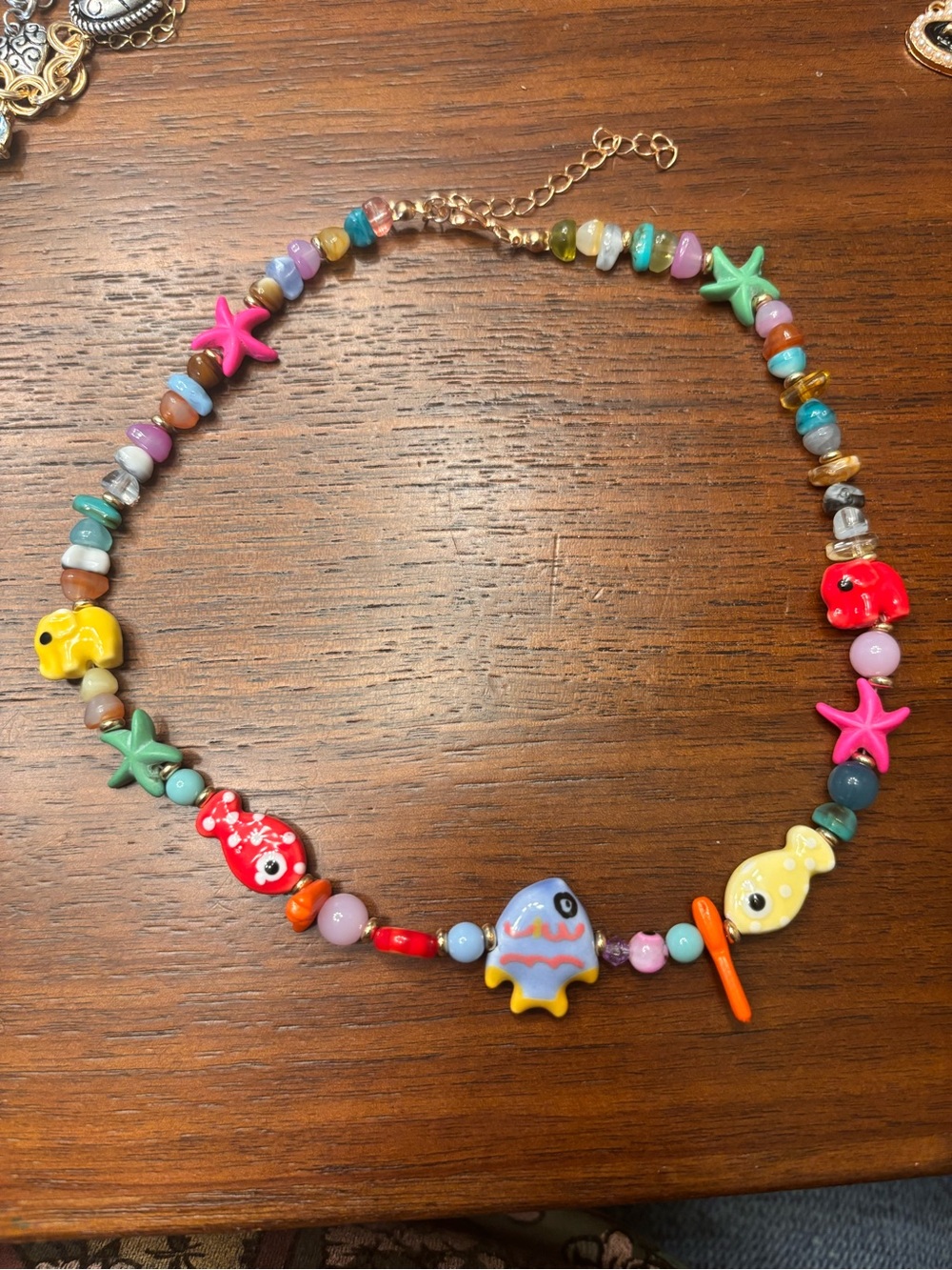 Super fun new Colorful Kids or adult Sea Creature Beaded Necklace